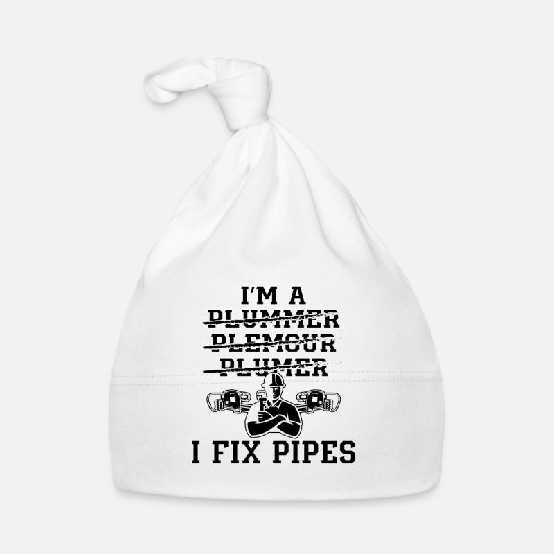 I'm A I Fix Pipes Plumber Plumbing Pipe Plumbers Baby Bio-Mütze
