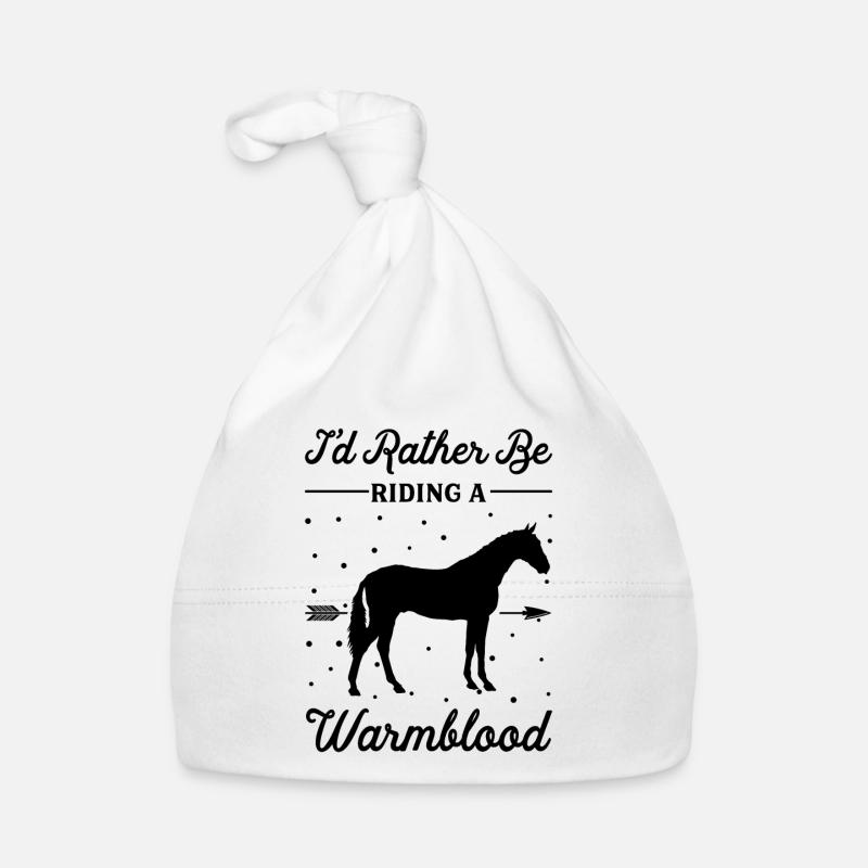 Reiten Eines Warmblütigen Pferdes Baby Bio-Mütze