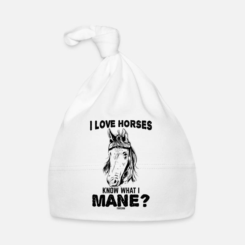 J’adore l’équitation et les chevaux Bonnet bio Bébé