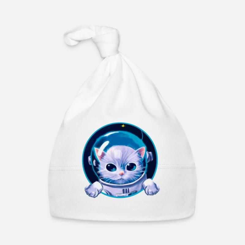 Chaton dans l’espace Bonnet bio Bébé