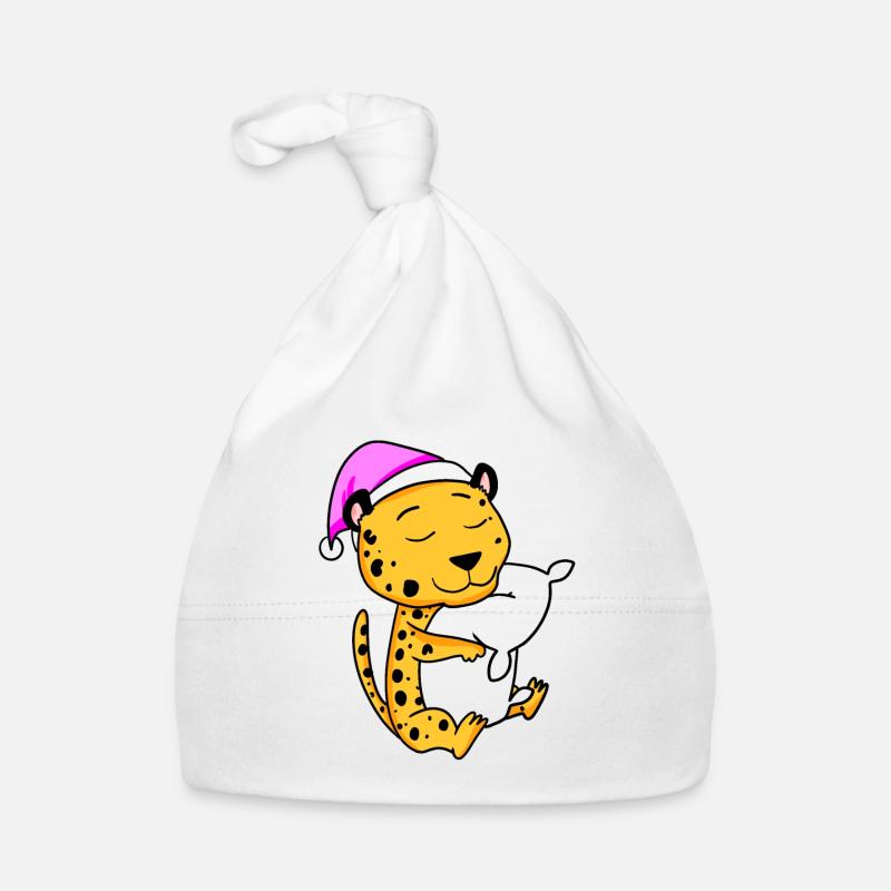 Guépard avec oreiller et bonnet de couchage Bonnet bio Bébé