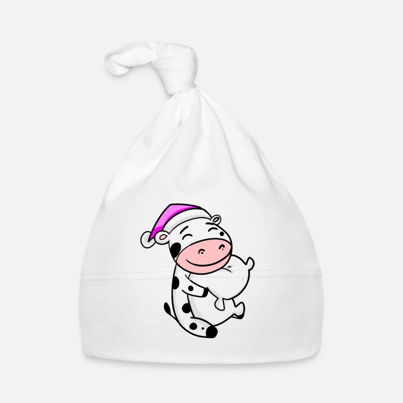 Cow with pillow and sleeping cap Organic Baby Cap