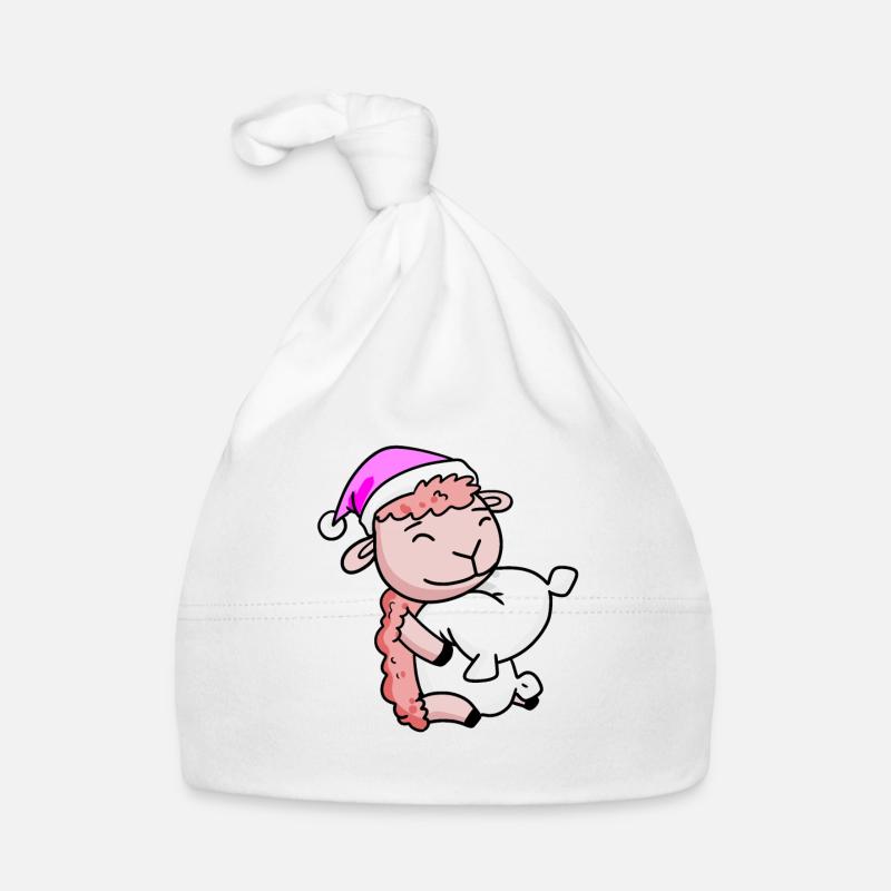 Sheep with pillow and sleeping cap Organic Baby Cap
