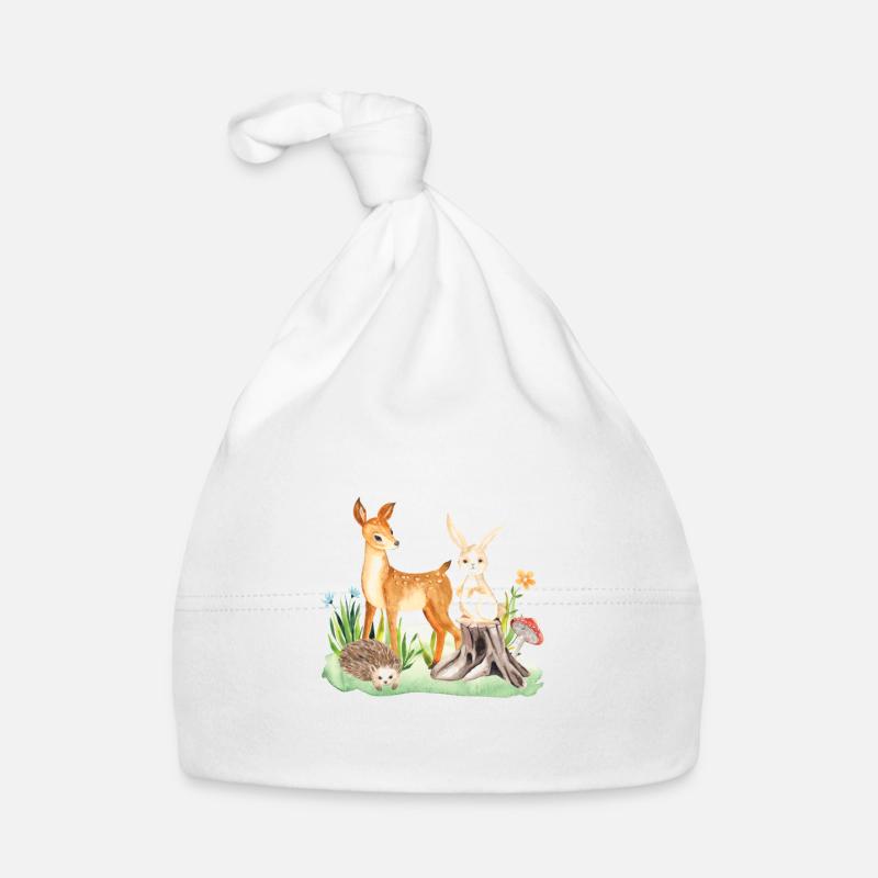 Animal deer rabbit hedgehog Sarah Baby Bio-Mütze
