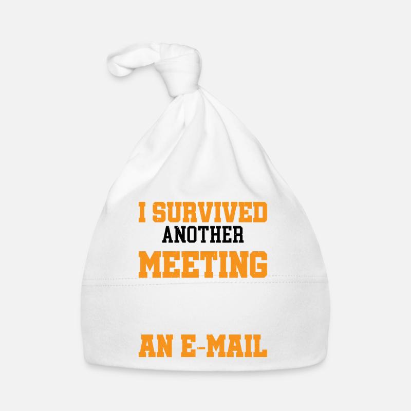 I Survived Another Meeting 16 Organic Baby Cap