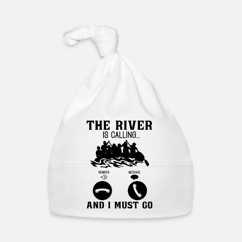 The River is Calling Rafting Paddling Canoe Paddle Baby Bio-Mütze