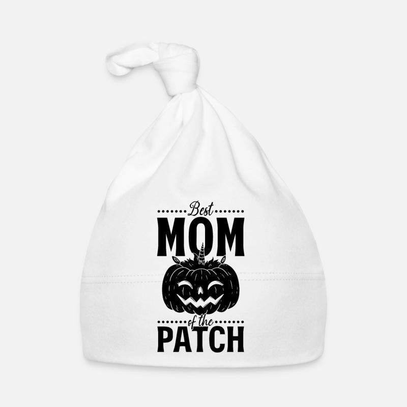 Halloween Mama Meilleure maman du patch - Pumpkin Uni Bonnet bio Bébé