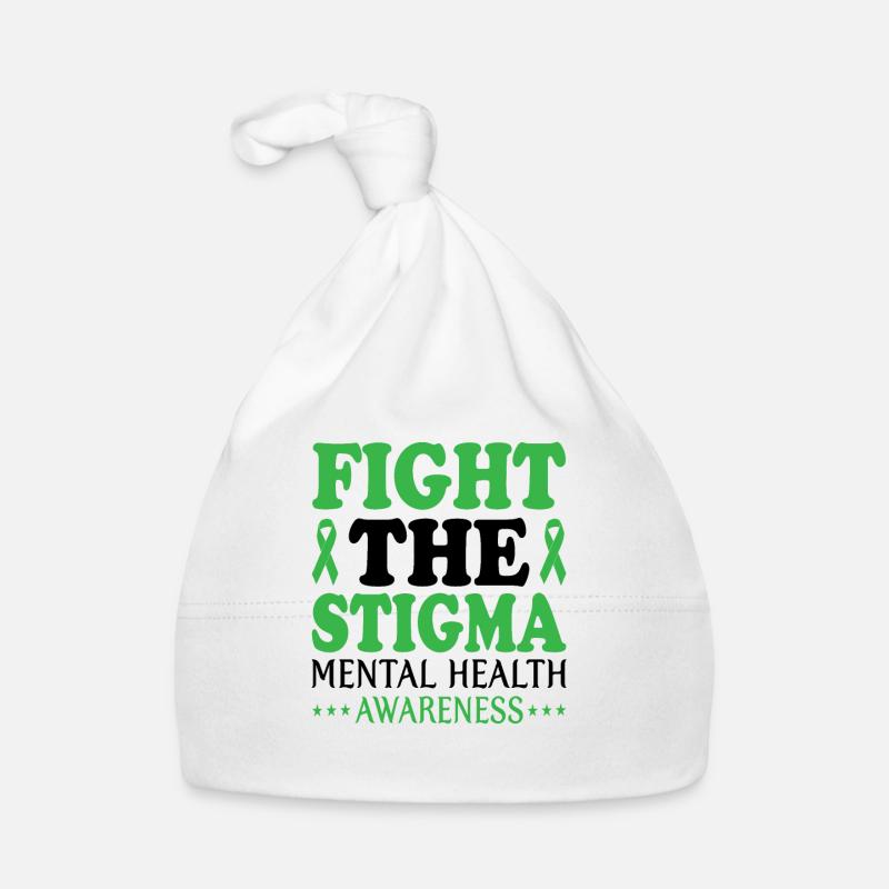 Bekämpfen Sie das Stigma Mental Health Awareness Mental - Baby Bio-Mütze - Weiß