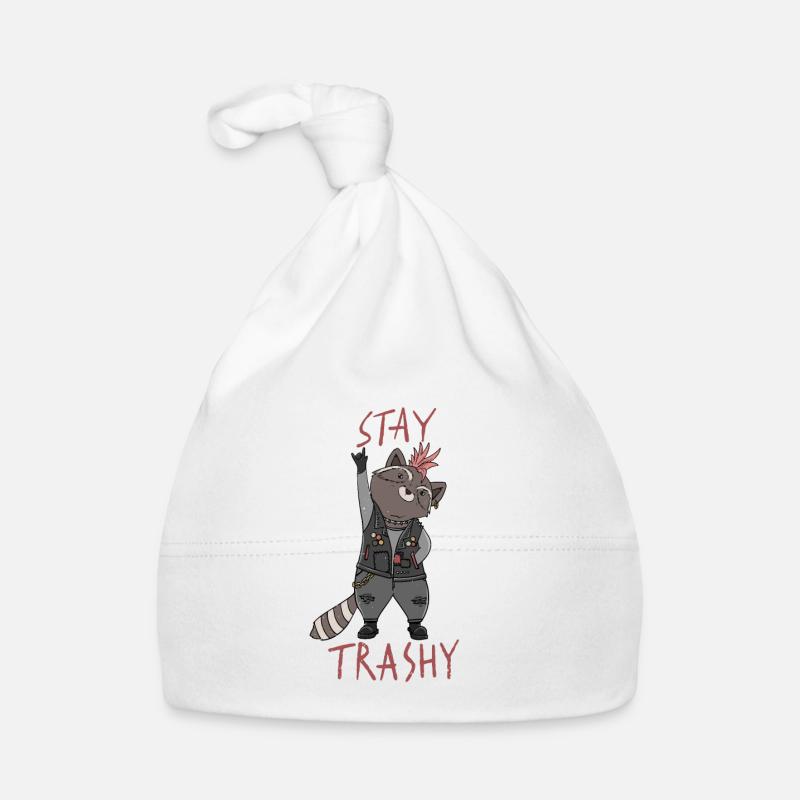 Stay Trashy Design for a Fun Punk Organic Baby Cap