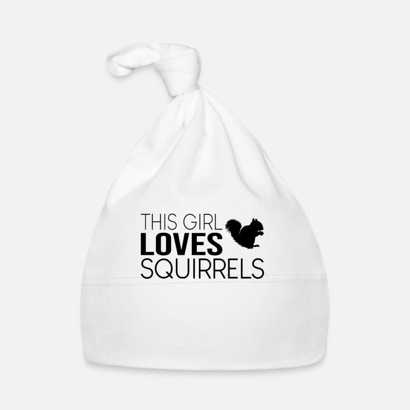 This girl loves squirrels Organic Baby Cap