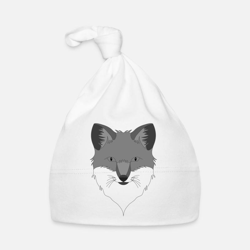 Fuchs Waldtier Design mit Tierkopf Baby Bio-Mütze