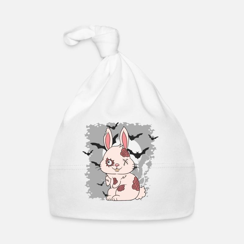 Halloween Zombie Animals Halloween Rabbit Organic Baby Cap