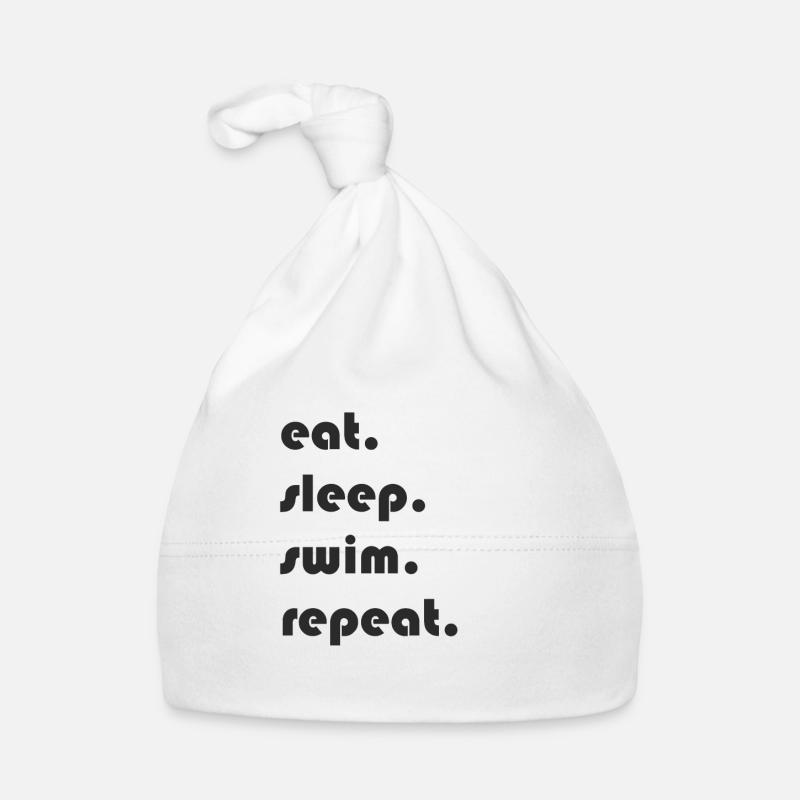 Nager - manger. Dormir. Nager. répéter. Bonnet bio Bébé