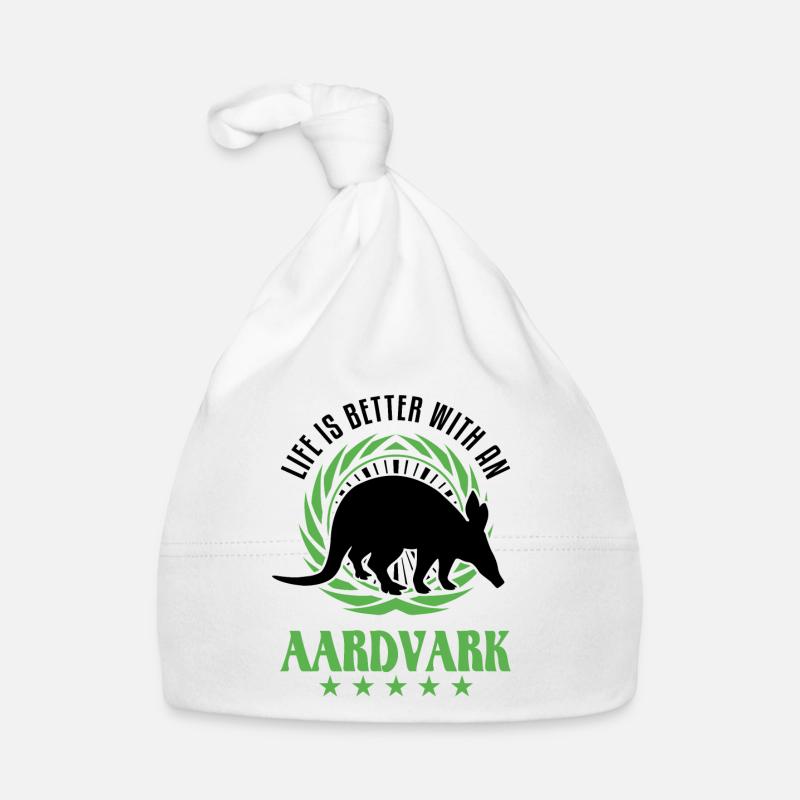 La vie est meilleure avec un Aardvark Erdferkel Bonnet bio Bébé