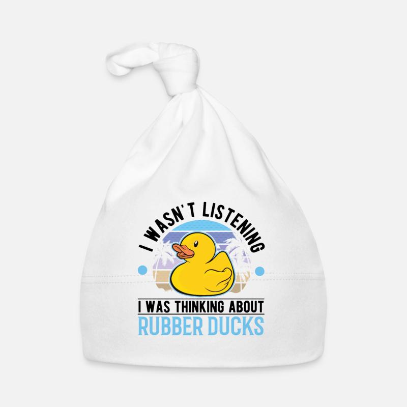 Gummiente Quietscheente Badeente Baby Bio-Mütze