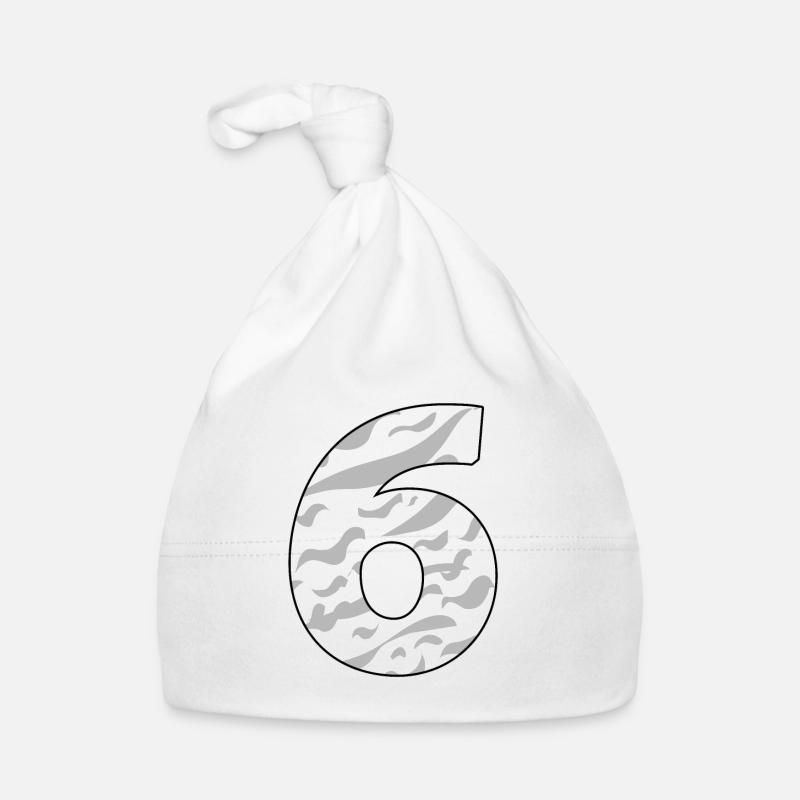 Sechs - 6 Baby Bio-Mütze