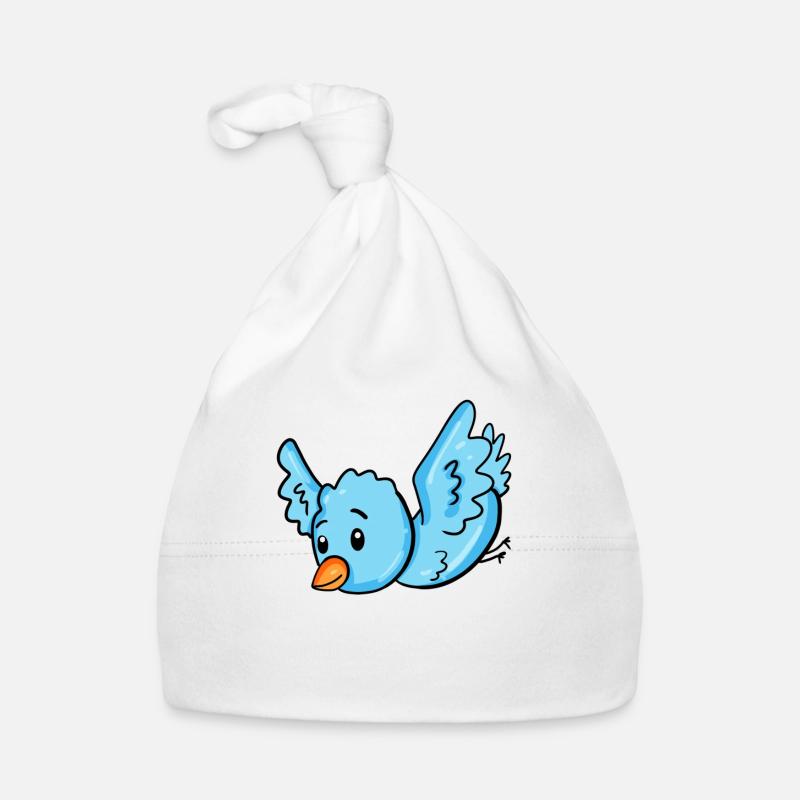 Vogel Blau Baby Bio-Mütze