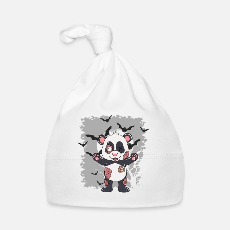 Halloween Zombie Animals Halloween Panda Organic Baby Cap