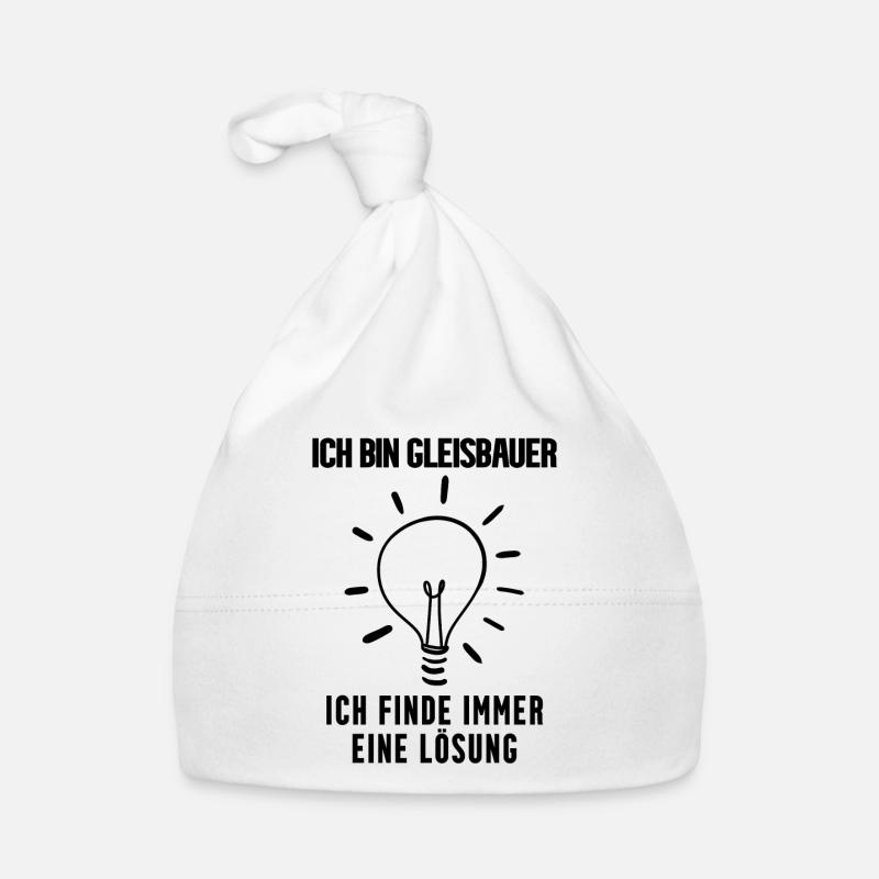 Gleisbauer - Baby Bio-Mütze - Weiß