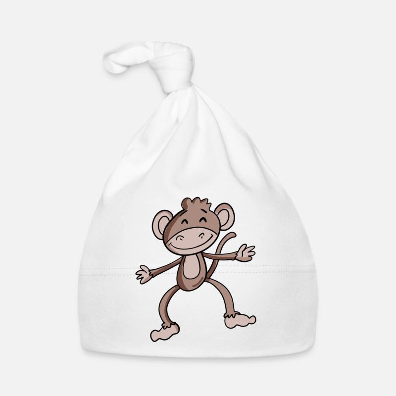 Niedlicher Affe Baby Bio-Mütze