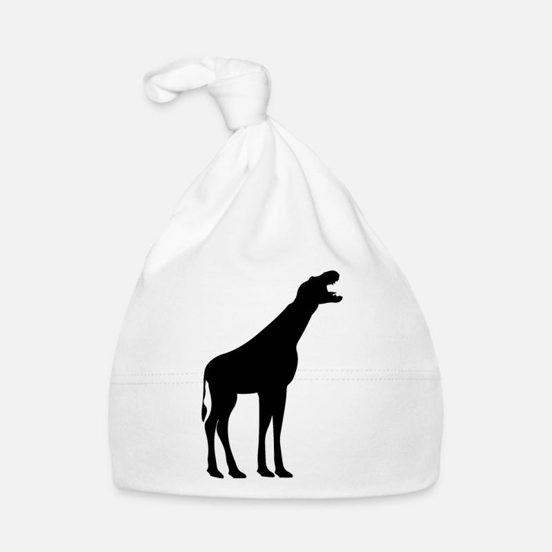 Giraffe Dinosaur Giraffe With Dino Head - Funny Gi Organic Baby Cap