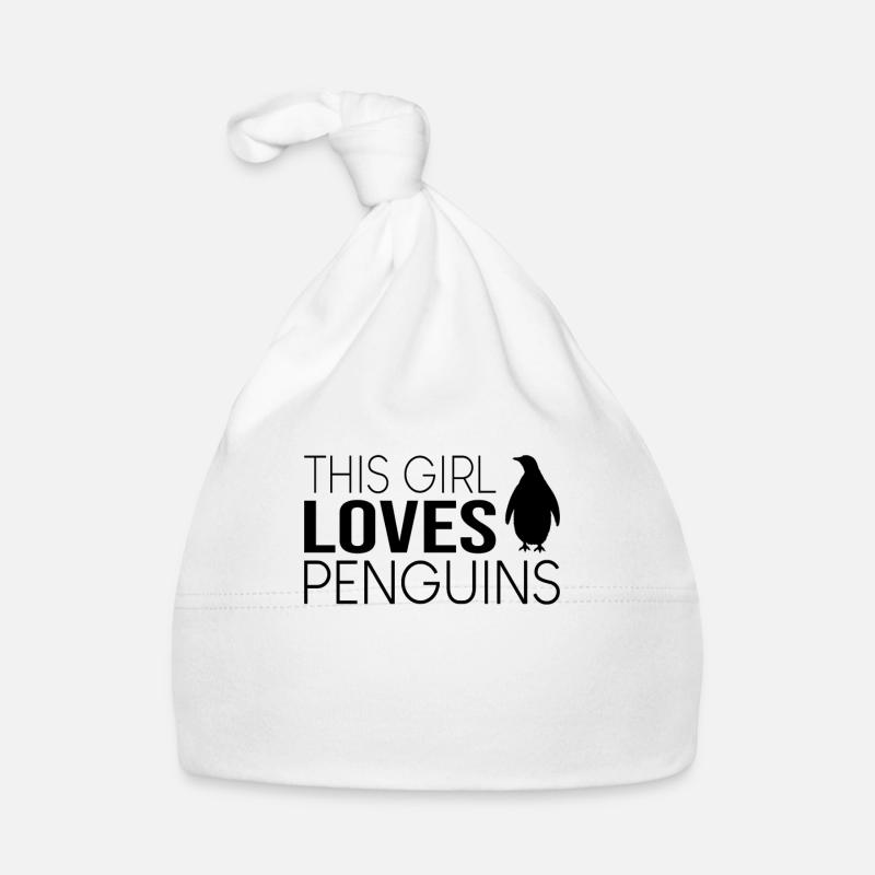 Mädchen Pinguin Spruch Baby Bio-Mütze