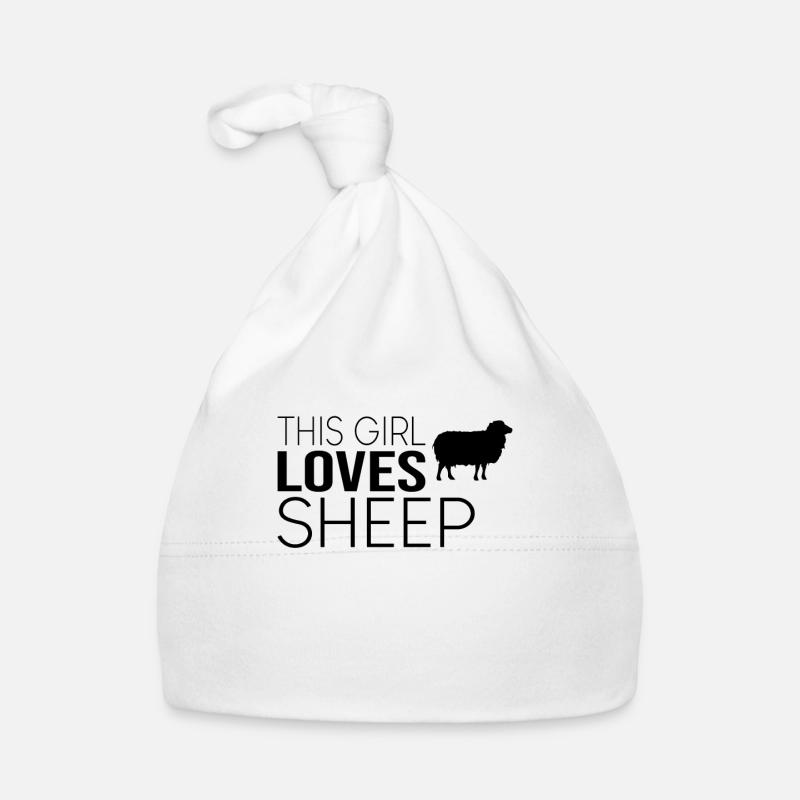 Mädchen Schaf Spruch Baby Bio-Mütze
