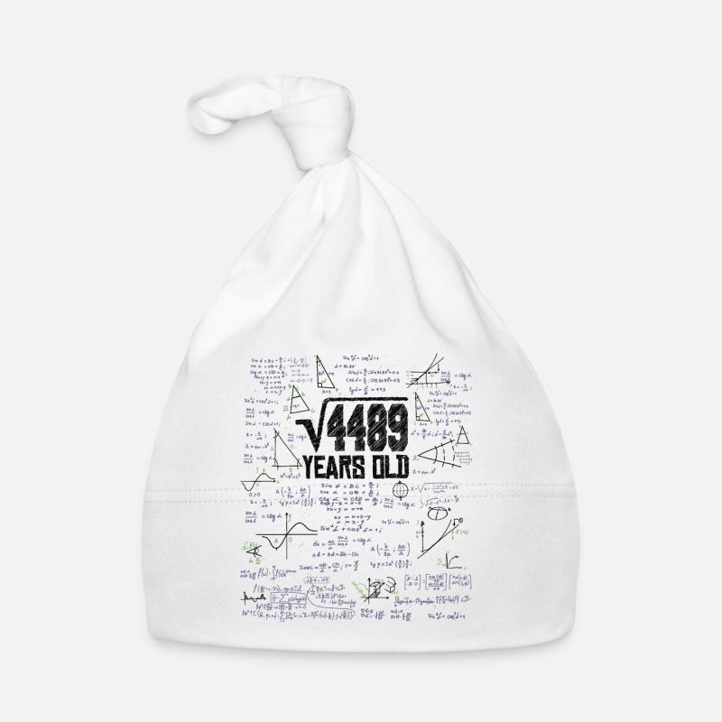 Square Root of 4489 Math Nerd 67th Birthday Organic Baby Cap