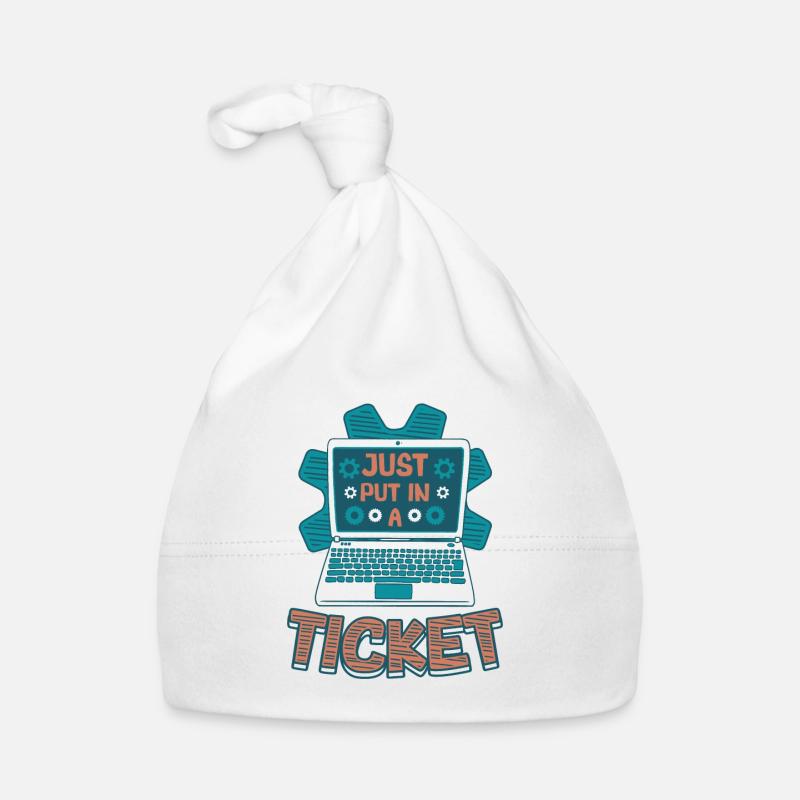 Einfach Ein Ticket Öffnen Help Desk Tech Support Baby Bio-Mütze