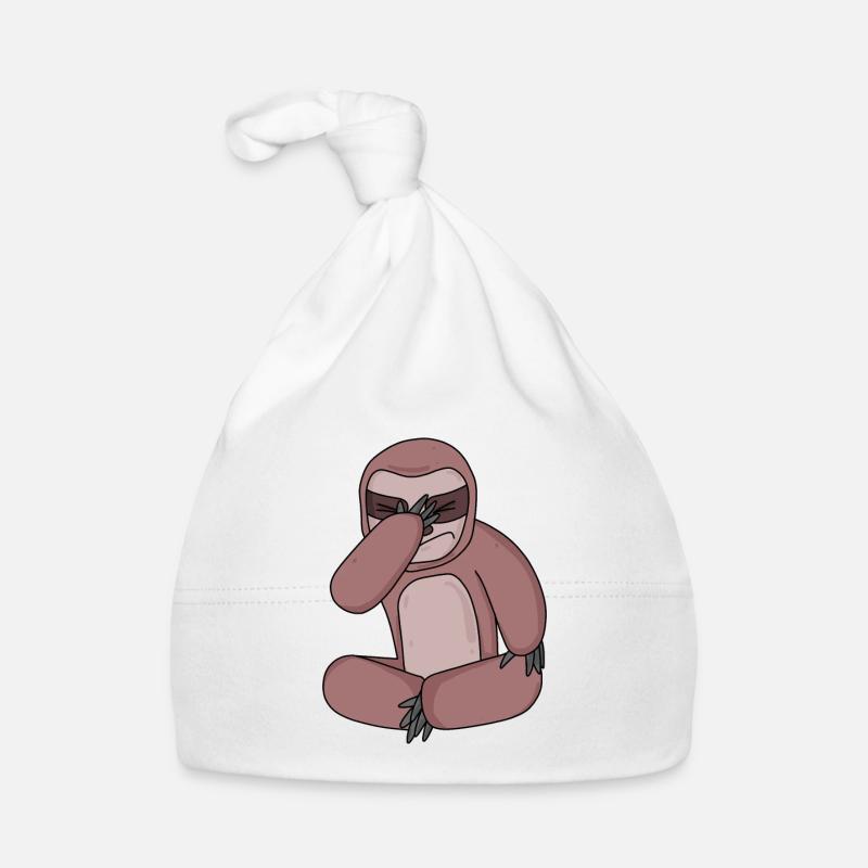 Sloth funny Organic Baby Cap