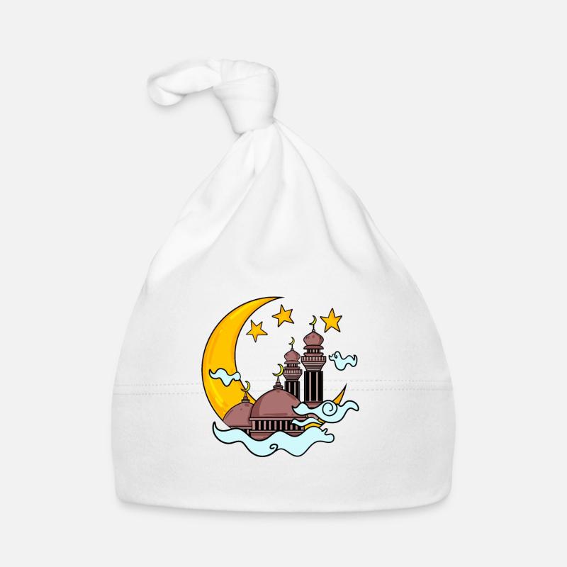 Mosque with Crescent Organic Baby Cap