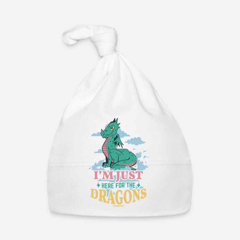 I'm Just Here For The Dragons Organic Baby Cap