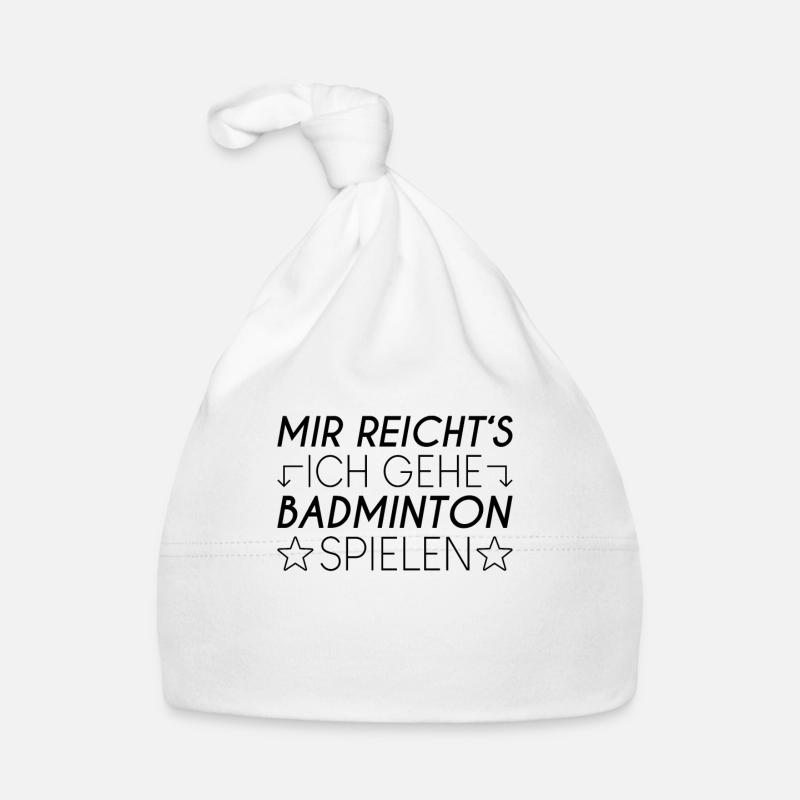 Badminton Spruch Baby Bio-Mütze