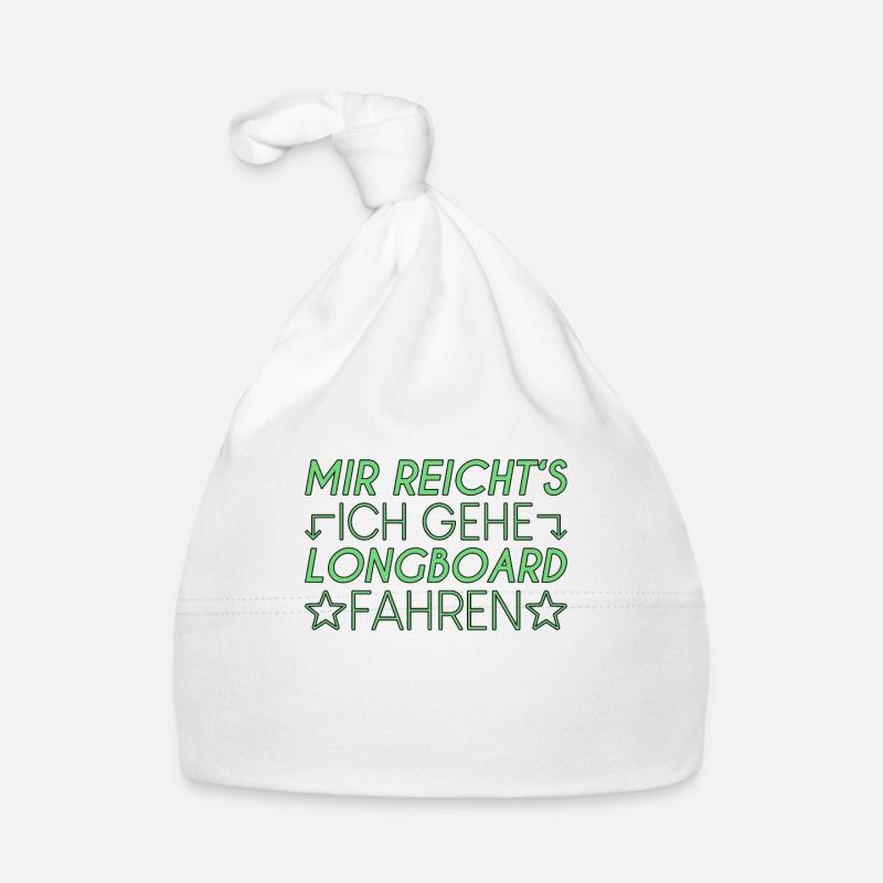 Longboard Spruch Baby Bio-Mütze