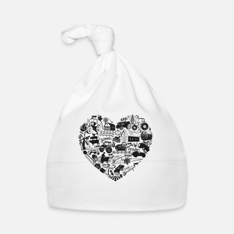 Farming Farmer Heart Tractor Baby Bio-Mütze