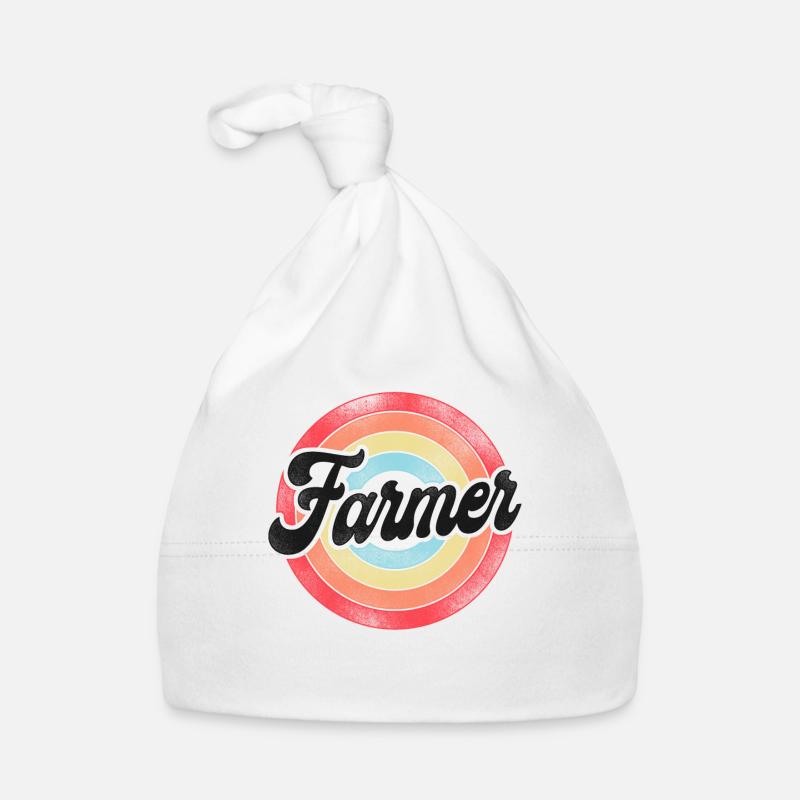 Farming Farmer Retro Vintage Baby Bio-Mütze