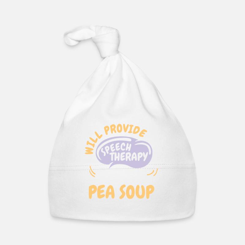 Provide Speech Therapy for Pea Soup Funny Speech Baby Bio-Mütze