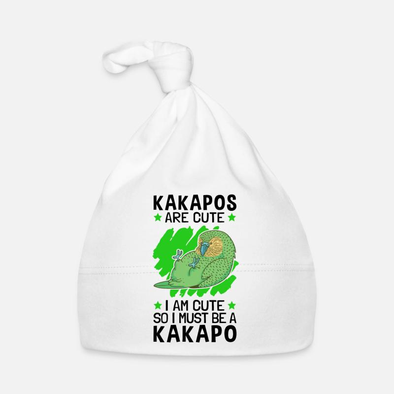 Ich bin ein Kakapo flugunfähiger Papagei Baby Bio-Mütze