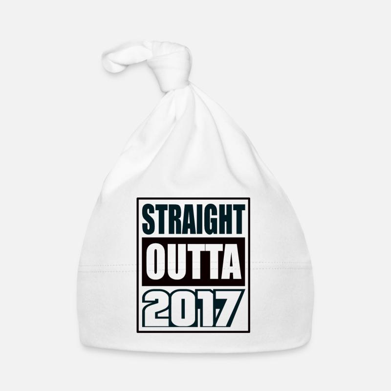 Straight Outta 2017 Anniversaire 2017 Né 2017 Bonnet bio Bébé