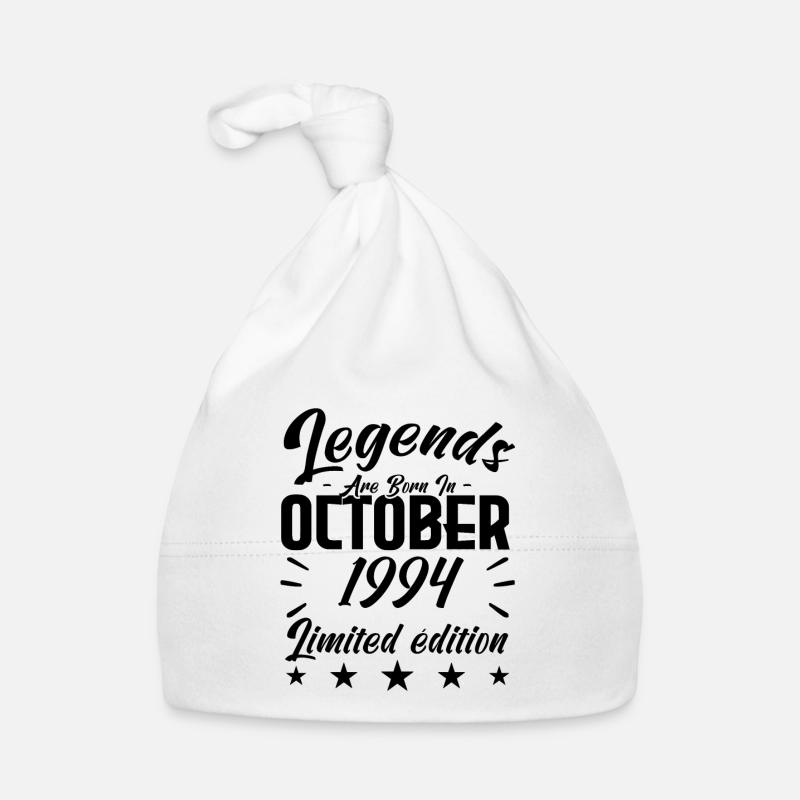 LEGENDS ARE BORN IN OCTOBER 1994 anniversary gift. Bonnet bio Bébé