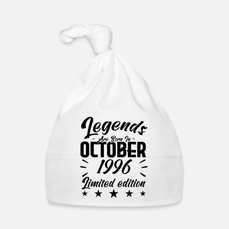 LEGENDS ARE BORN IN OCTOBER 1996 anniversary gift. Bonnet bio Bébé