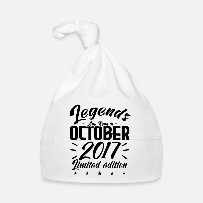 LEGENDS ARE BORN IN OCTOBER 2017 anniversary gift. Bonnet bio Bébé