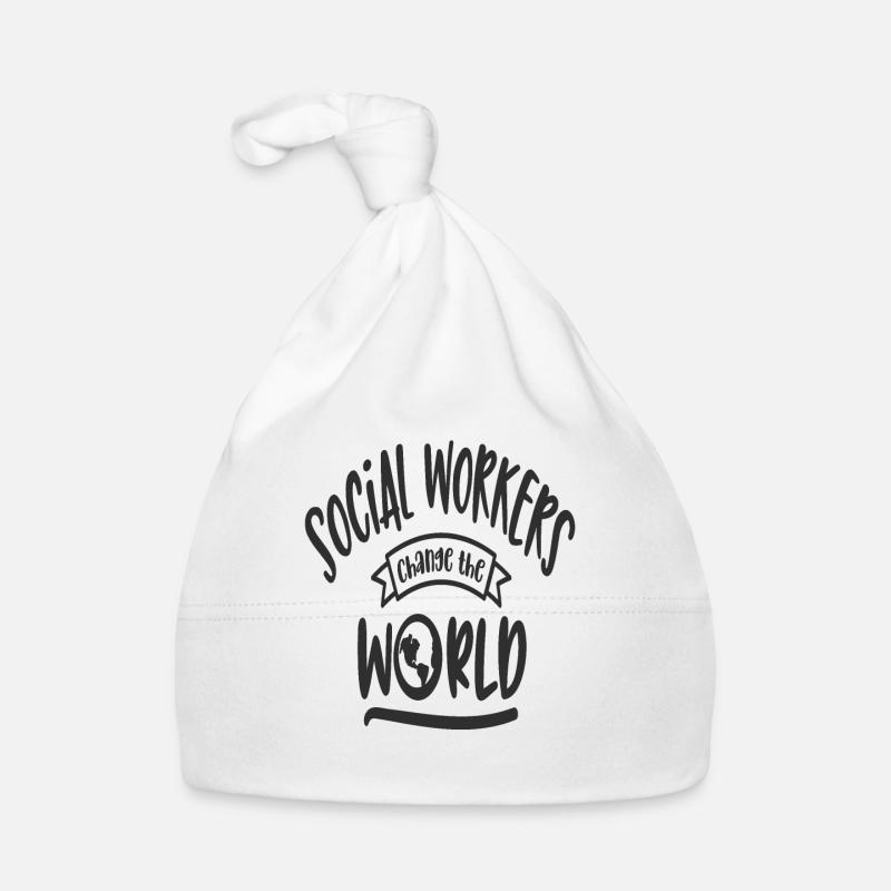 Social Workers Change The World Earth Protection Organic Baby Cap