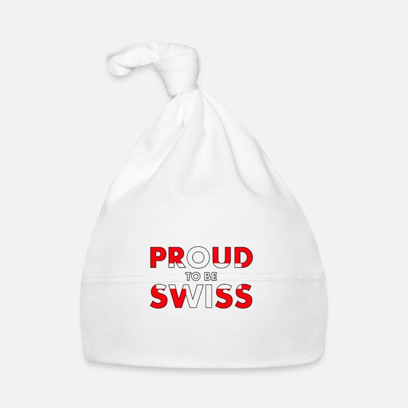 Fier d’être Drapeau Suisse Suisse Pride Drôle Bonnet bio Bébé