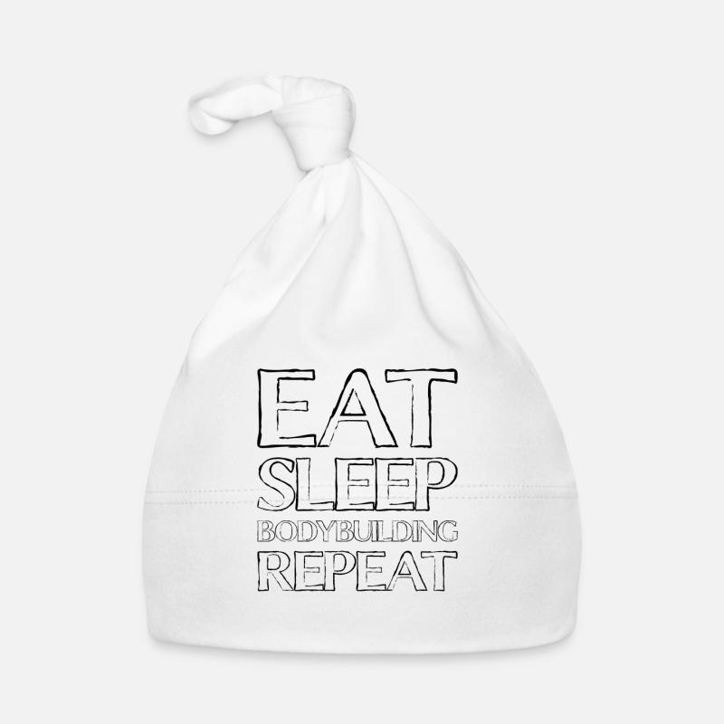 Eating Sleep Bodybuilding Organic Baby Cap