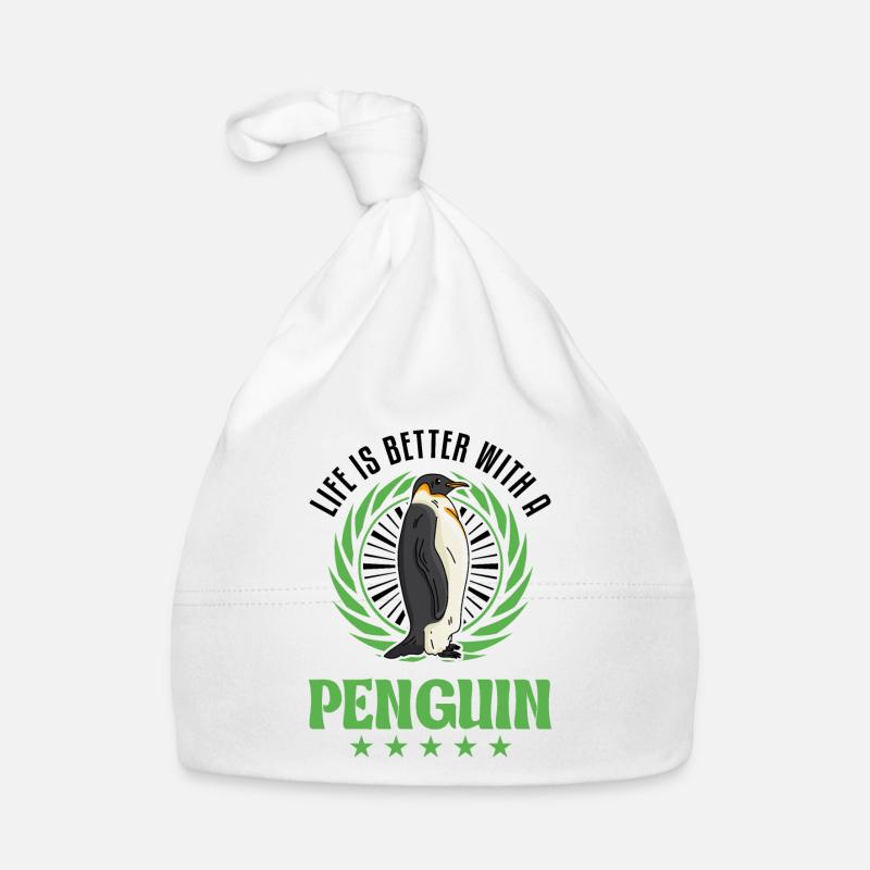 Life is better with a Penguin Pinguin Baby Bio-Mütze