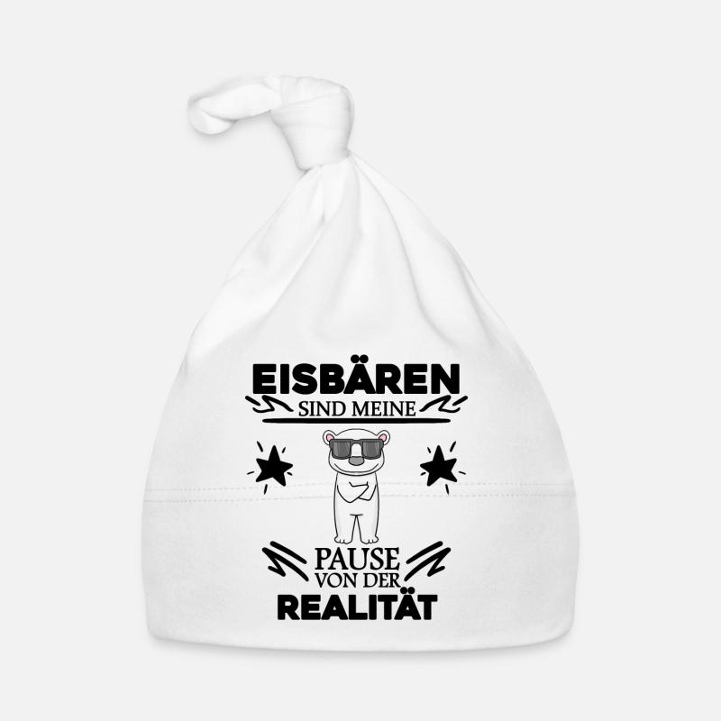Eisbär Polarbär Bär Baby Bio-Mütze