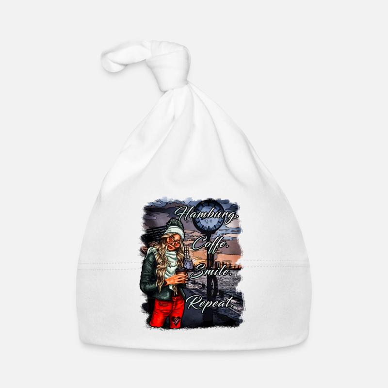 Hambourg Mme Coffee Illustration Bonnet bio Bébé