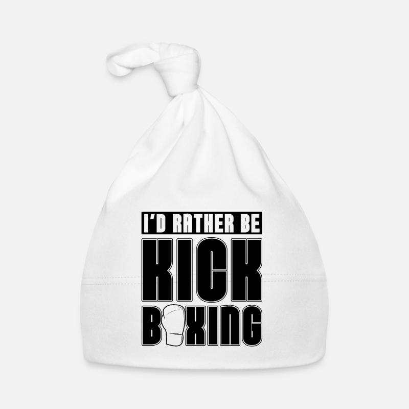 Kickboxer I'd Rather Be Kickboxing Boxing Fighter Baby Bio-Mütze