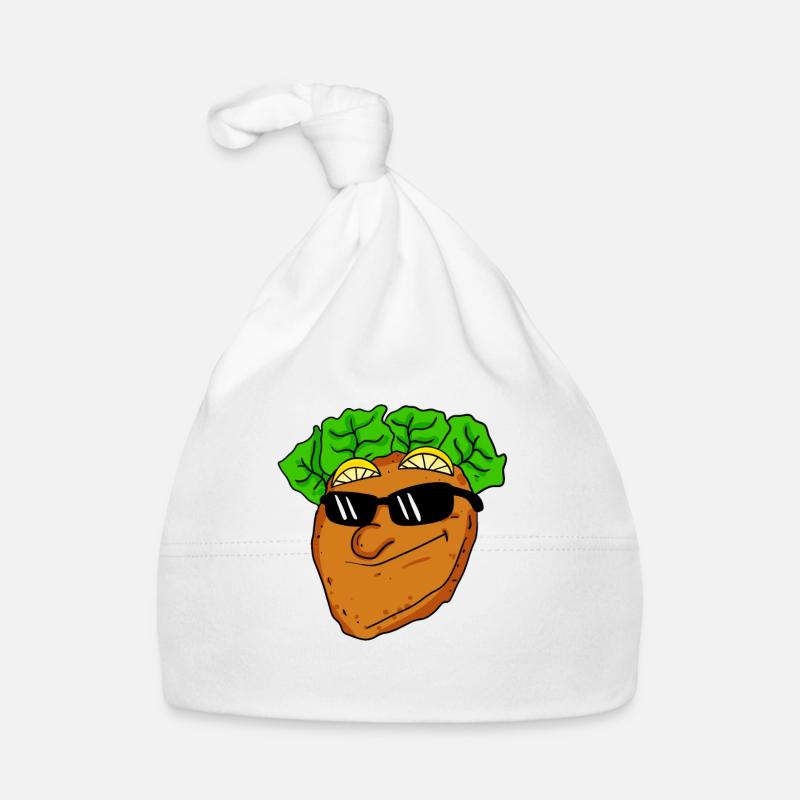 Cooles Schnitzel mit Sonnenbrille Baby Bio-Mütze